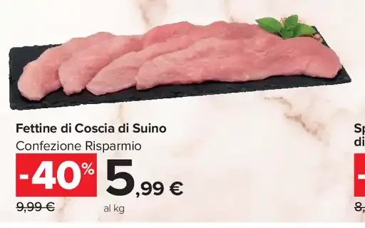 Fettine di coscia di suino