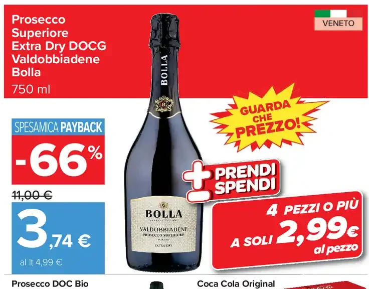 Prosecco Superiore Extra Dry DOCG Valdobbiadene Bolla