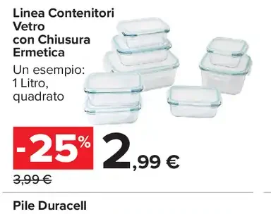 Linea Contenitori Vetro con Chiusura Ermetica