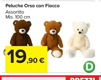 Peluche Orso con Fiocco