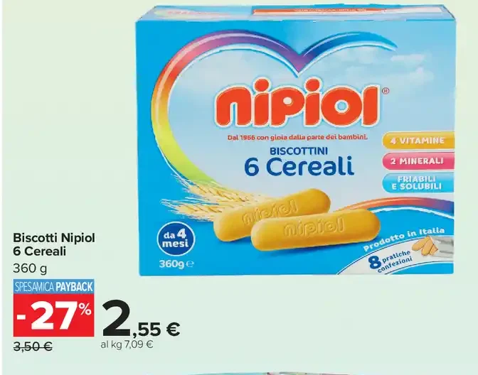 Biscotti Nipiol 6 Cereali
