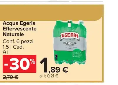 Acqua Egeria Effervescente Naturale