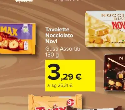 Tavolette Nocciolato Novi