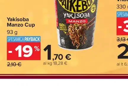 Yakisoba manzo cup