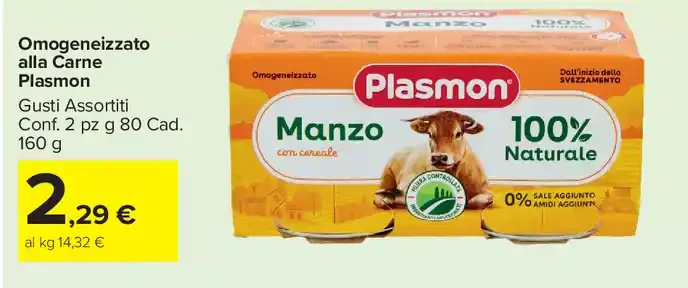 Omogeneizzato alla carne Plasmon Manzo