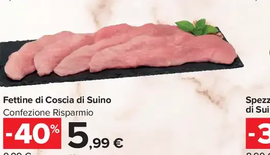 Fettine di coscia di suino