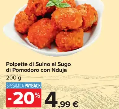Polpette di Suino al Sugo di Pomodoro con Nduja