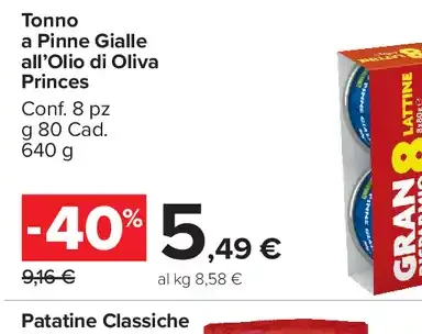 Tonno a Pinne Gialle Princes