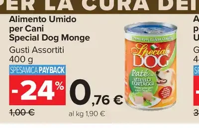 Alimento Umido per Cani Special Dog Monge