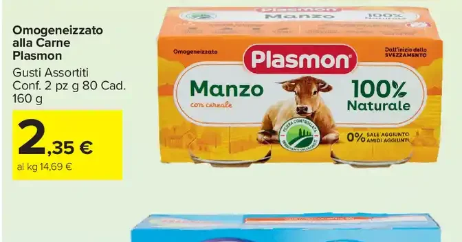 Omogeneizzato alla carne Plasmon Manzo