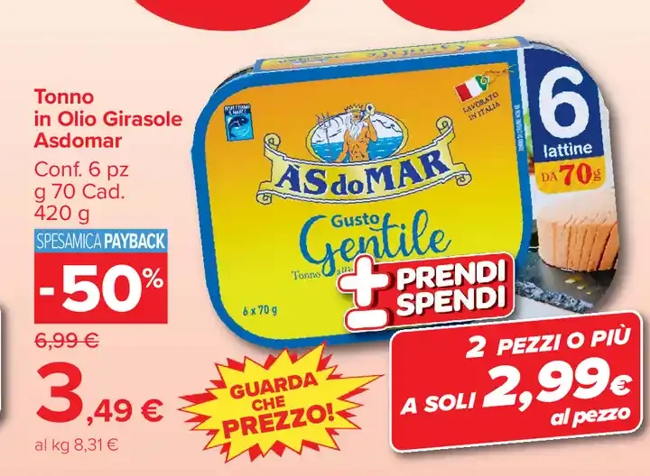 Tonno in olio di girasole