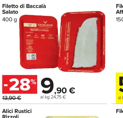 Filetto di baccalà salato