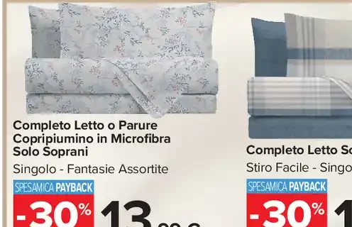 Completo letto copripiumino Solo Soprani
