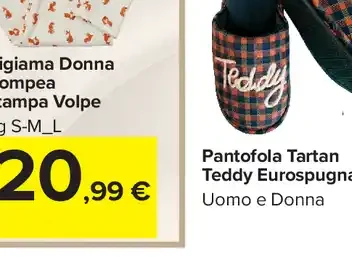 Pigiama donna Pompea stampa volpe