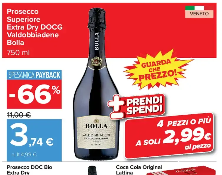 Prosecco Superiore Extra Dry DOCG Valdobbiadene Bolla