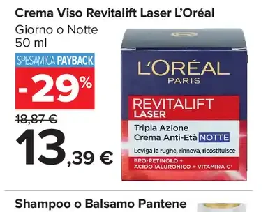Crema Viso Revitalift Laser L’Oréal