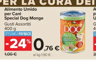 Alimento Umido per Cani Special Dog Monge