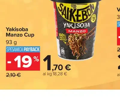 Yakिसoba manzo cup
