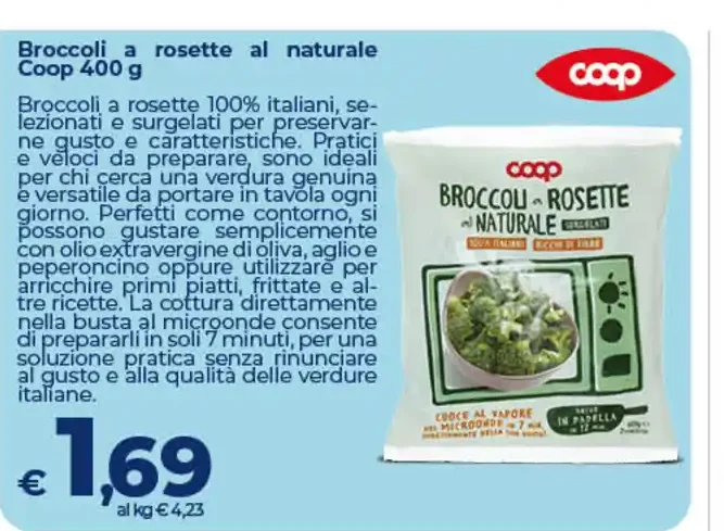 Broccoli a rosette al naturale Coop