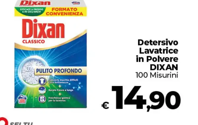 Detersivo lavatrice in polvere Dixan