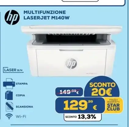 HP LaserJet M140w multifunzione