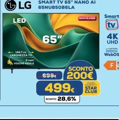 TV LG LED 65" 65NU850B6LA