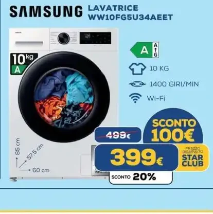 Lavatrice Samsung WW10FG5U34AEET