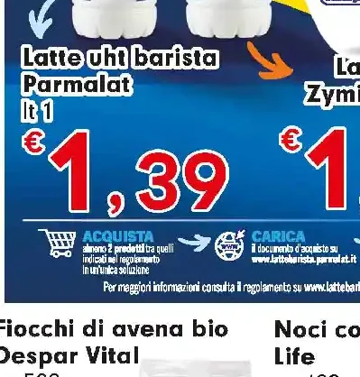 Latte UHT barista Parmalat