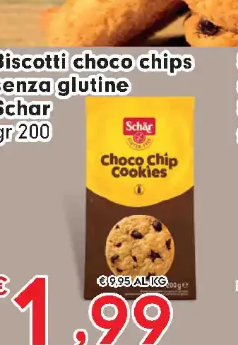 Biscotti choco chips senza glutine Schär