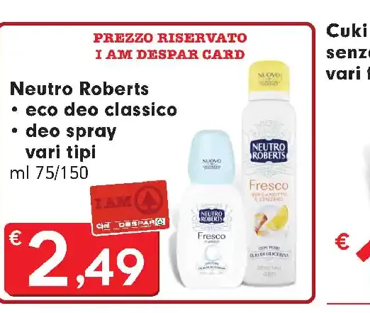 Neutro Roberts vari tipi