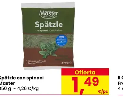 Spätzle con spinaci Master
