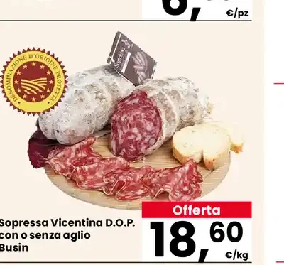 Sopressa Vicentina D.O.P. con o senza aglio Busin