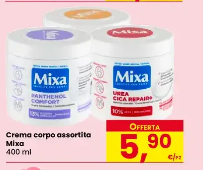 Crema corpo assortita Mixa