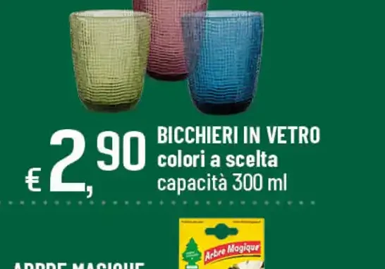 Bicchieri in vetro