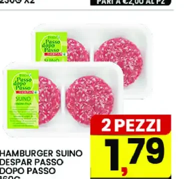 Hamburger suino Despar Dopo Passo 160g