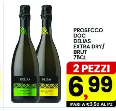Prosecco DOC Delias Extra Dry/Brut 75cl
