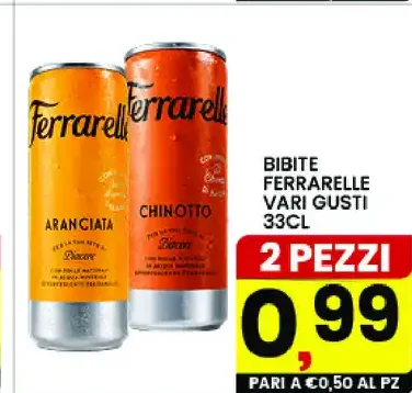 Bibite Ferrarelle vari gusti 33cl