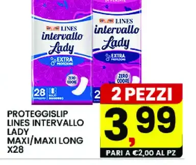 Proteggislip Lines Intervallo Lady maxi/maxi long x28