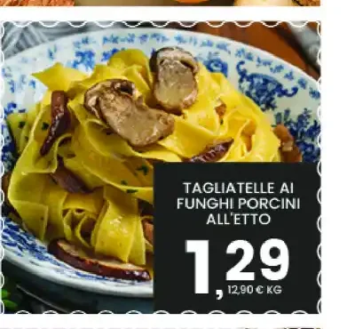 Tagliatelle ai funghi porcini all'etto