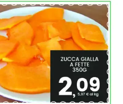 Zucca gialla a fette