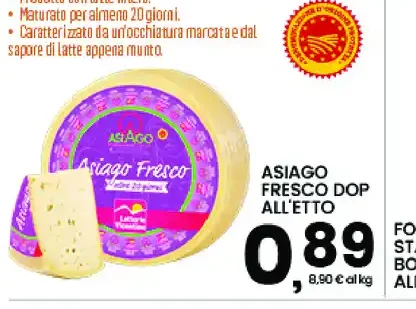 Asiago fresco DOP