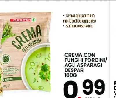 Crema con funghi porcini agli asparagi
