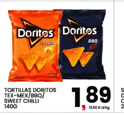 Tortillas Doritos Tex-Mex/BBQ/Sweet Chilli