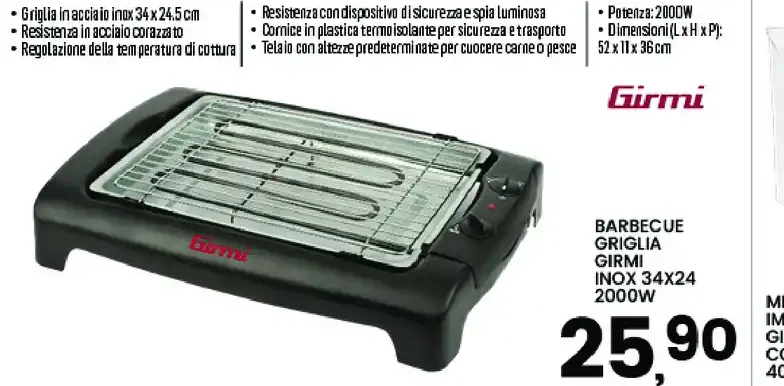 Barbecue Griglia Girmi Inox