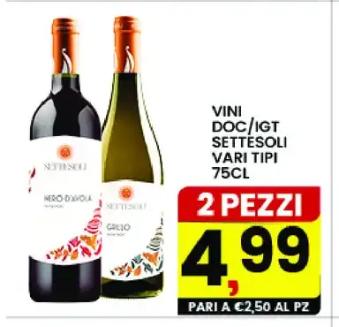 Vini DOC/IGT Settesoli vari tipi 75cl