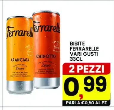 Bibite Ferrarelle vari gusti 33cl