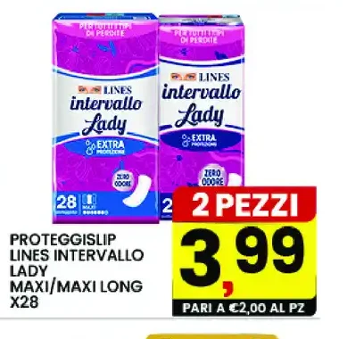Proteggislip Lines Intervallo Lady maxi/maxi long x28