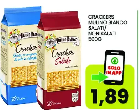 Crackers Mulino Bianco salati/non salati 500 g