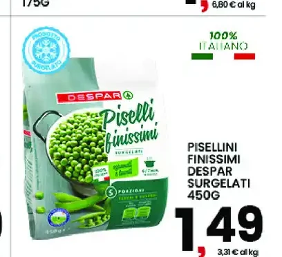 Pisellini finissimi Despar surgelati