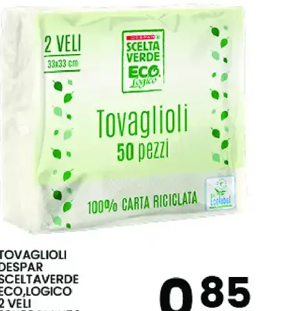 Tovaglioli ecologici